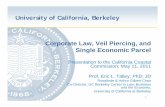 Corporate Law, Veil Piercing, and Single Economic Parcel › files › bclbe › Eric_Talley_CCC_Presentation.pdfUnity of Ownership / Interest Failure to pierce will “sanction a