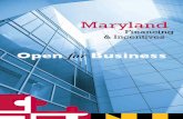 Open for Business · 2016-02-18 · Open for Business Financing & Incentives. Maryland Department of Commerce Financing & Incentive Resources The Maryland Department of Commerce Office