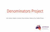 Denominators Project APPRISE Aug 23 ppt sp · Medicare testing rate (per 100,000 population) * National notification rate (per 100,000 population) 43.3% 111.5% * 2005 testing rate