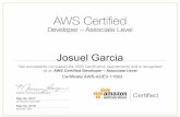 Josuel Garciajosuelgarcia.com/app/awsCertifiedDeveloper_AE.pdf · Josuel Garcia May 04, 2017 Certificate AWS-ADEV-11563 May 04, 2019