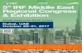 Hosted by th IRF Middle East Regional Congress & Exhibition · 2017-05-26 · US $300/m2* US $400/m2* NO SHELL SCHEME US $200/m2 US $250/m2 *Shell schemes include: 1 information desk,