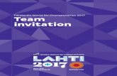 Team invitationmedias3.fis-ski.com/pdf/2017/CC/2217/2017CC2217PROG.pdf · 2016-07-01 · LAHTI 2017 Team Invitation 5 WELCOME TO LAHTI Lahti is the proud host city of the FIS Nordic