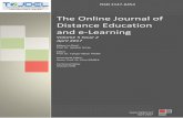 The Online Journal of Distance Education and e‐Learning · 2017-05-30 · Message from the Editor-in-Chief TOJDEL welcomes you. I am happy to inform you that The Online Journal