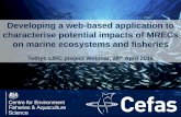Developing a Web-Based Application to …...Developing a web-based application to characterise potential impacts of MRECs on marine ecosystems and fisheries Tethys LINC project Webinar,