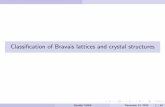 Classification of Bravais lattices and crystal structures · PDF file Bravais lattices of the orthorhombic crystal system Simple orthorhombicfrom simple tetragonal:(a)!(b) stretching
