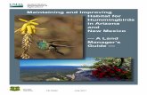 Maintaining and Improving Habitat for Hummingbirds in ...improve habitat for hummingbirds and other pollinators in Arizona and New Mexico. While hummingbirds, like all birds, have