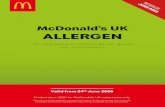 McDonald’s UK ALLERGEN€¦ · This booklet provides allergen information in bold, CAPITALS via the ingredient declarations. Please ensure you thoroughly read the ingredient declarations.