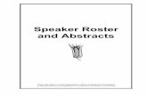 Speaker Roster and Abstracts - Whole grain · 2019-12-19 · Whole Grains: Breaking Barriers – November 2014 Speakers p. 2-3 Speaker bios and abstracts are in program order Welcoming