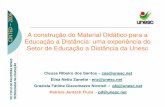 A construção do Material Didático para a Educação a Distância: … · 2010-07-22 · TECNOLOGIAS NA EDUCAÇÃO Produção do Material Didático Segundo Neder (2001), o conteúdo