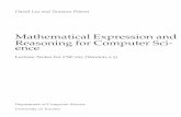 Mathematical Expression and Reasoning for Computer Sciencedavid/course-notes/csc165.pdf · 2020-06-29 · mathematical notions that we will use repeatedly throughout the course: sets