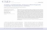 Validity and Reliability of Korean Meta-Pragmatic Language Assessment … · 2018-04-13 · Validity and Reliability of Korean Meta-Pragmatic Language Assessment for Children Young