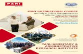 on Public Policy Management in Parliamentary Democracy Dedicated Freight Corridor Corporation of India