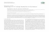 Research Article Multistage CC-CV Charge Method …downloads.hindawi.com/journals/mpe/2015/294793.pdfCC-CV and two-stage CC-CV strategies at C, C, and C. 2. Experimental.. Battery