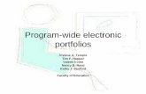 Program-wide electronic portfolios · To implement and evaluate program-wide electronic portfolios in the Elementary Teacher Education program and the Recreation and Health Education