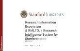 Research Information Ecosystem & RIALTO, a …...Research Information Ecosystem & RIALTO, a Research Intelligence System for Stanford Tom Cramer Assistant University Librarian @tcramer