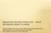 Medicare Second Payer Act – What actuaries need …...Medicare found it was too often the primary payer and not the second payer, as intended by the December 5, 1980 MSP Act. Medicare