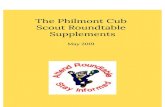 The Philmont Cub Scout Roundtable Supplements · Big Rock Topic See the Boy Scout Roundtable Commissioner Planning Guide for a list of Big Rock Topics that both the Cub Scout and