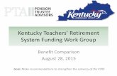 Kentucky Teachers’ Retirement System Funding Work Group · 2019-08-06 · –Salary averaging increased from 3 years to 5 years –Retirement Eligibility Increased •Was either