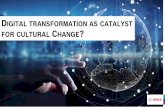 IGITAL TRANSFORMATION AS CATALYST FOR ......DIGITAL TRANSFORMATION AS CATALYST FOR CULTURAL CHANGE? Changing the company culture takes time. BCW 2019 Digital Transformation @Bosch