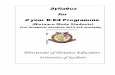 Syllabus for 2 year B.Ed Programmesarafrazcollege.org/CMS/Files/SYLLABUS OF BED 2 YEAR PROGRAM… · Annexure to Notification No.F(B.Ed-B.P.Ed)Acad/KU/2015 dated 10-10-2015 1 Scheme