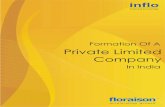 Formation of Private Limited · † The most important step in the formation of a Private Limited Company is the approval of the name by the Registrar of Companies (ROC). This approval