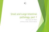 Small and Large Intestinal pathology, part 1...pathology, part 1 Manar Hajeer, MD, FRCPath University of Jordan, School of medicine . Diseases of the intestines X Intestinal obstruction
