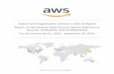 System and Organization Controls 3 (SOC 3) Report …...©2019 Amazon.com, Inc. or its affiliates System and Organization Controls 3 (SOC 3) Report Report on the Amazon Web Services