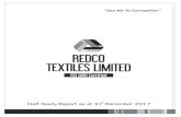 Say No To Corruption - Redco Textilesprotect entity from further losses. The management intends to resume its operations after Balancing, modernization and replacement (BMR) of plant