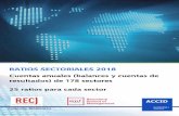 Ratios - ACCID · 2020-03-04 · Ratios sectoriales 2018 1 Cuentas anuales (balances y cuentas de resultados) de 178 sectores 25 ratios para cada sector 1 Estudio coordinado por Oriol