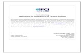 Notice inviting applications for Empanelment of Forensic ... · IFCI LIMITED NEW DELHI IFCI Ltd. was set up in 1948 as first Development Financial Institution of the country named