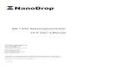 ND-1000 Spectrophotometer V3.5 User’s Manual · Section 1- Overview 1. Overview Instrument Description The NanoDrop® ND-1000 is a full-spectrum (220-750nm) spectrophotometer that