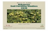 Wayne E. Sabbe Arkansas Soil Fertility Studies 2019 › agnews › publications › 666... · The 2019 Arkansas Soil Fertility Studies publication includes research reports on numerous