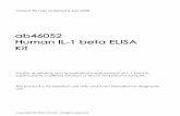ab46052 Kit Human IL-1 beta ELISA › ps › products › 46 › ab46052... · Assay) kit is designed for the quantitative measurement ofStreptavidin-IL-1 beta in Human serum, plasma,