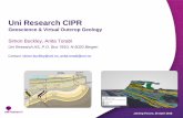 Uni Research CIPR - npd.no · Keywords: 3D mapping, geovisualisation, virtual/augmented reality, machine learning, spectral imaging, data fusion, drones, databases and open data standards