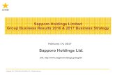 Sapporo Holdings Limited Group Business Results …...Vietnamese beer business U.S. soft drinks business Jan－ Dec up 4％ *Sapporo estimate * * Value *Sapporo estimate 8