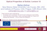 Optical Properties of Solids: Lecture 12 Stefan Zollner › sites › default › files › Optical... · Solid-State Theory and Semiconductor Band Structures: ... Electronic Structure