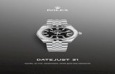 Datejust 31 - Rolex › watches › datejust › m178344-0044.pdfThis Oyster Perpetual Datejust 31 in White Rolesor features a black dial and a Jubilee bracelet. The light reflections