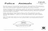 IPM Police Animals Coloring Activity Page · PDF file Some are pets, some are wild, some are extinct but only one animal regularly helps police solve crimes. Some animals have a better