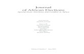 Journal of African Elections - EISA · of African Elections Special Issue: Elections and Conflict in Africa Gu e s t ed t o r David K Leonard Art i c l e s By David K Leonard Denis