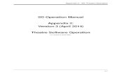 SD Operation Manual Appendix 2: Version 3 (April 2014 ...€¦ · Appendix 2 - SD Theatre Operation A2-3 A2.1 Features Specific to Theatre Option Software (With special thanks to