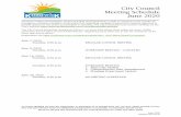 City Council Meeting Schedule June 2020 · 2020-06-24 · Council Workshop Coversheet Agenda Item Number 1. Subject Sign Code Amendment Info Only Policy DevMnt Policy Review 8 Other