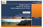 Appendix I Pest & Weed Management Plan · PDF file Pest management goals, targets and actions ..... 13 Table 6. Weed management roles and responsibilities ... Management (NT NRM) Infonet