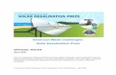 American-Made Challenges: Solar Desalination Prize...innovation to meet the global need for safe, secure, and affordable water.4 Goal 1 of the Water Security Grand Challenge, which
