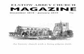 ELSTOW ABBEY CHURCH MAGAZINE...Abbey Vicarage, Church End, Elstow, Bedford MK42 9XT 01234 261477 vicar@elstow-abbey.org.uk Assistant Curate The Rev’d Kate Scott 07922 487705 curate@elstow-abbey.org.uk