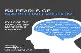 54 pearls of marketing wisDom - Brian Honigman...1 54 pearls of marketing wisDom share this ebook! 54 pearls of marketing wisDom bY 26 of tHe worlD’s best marketing experts mobile,