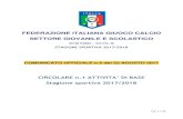 FEDERAZIONE ITALIANA GIUOCO CALCIO SETTORE ...Pag. 1 a 16 FEDERAZIONE ITALIANA GIUOCO CALCIO SETTORE GIOVANILE E SCOLASTICO 00198 ROMA – VIA PO, 36 STAGIONE SPORTIVA 2017/2018 COMUNICATO