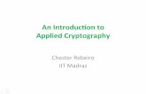 An Introduc+on to Applied Cryptography › ~chester › courses › 17e_ac › slides › 01... · 2017-01-09 · (STINSON) ''Cryptography: Theory and Practice", Third Edition, by