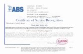 Certificate of Service Recognition - Hansa Safety › downloads › hansasafety › ... · Service Provider's Web Site Unless cancelled earlier, this certificate expires on 23 November