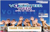 THANK YOU, VOLUNTEERS!€¦ · THANK YOU, VOLUNTEERS! Change doesn’t happen alone.Thank you for helping us live United!  Sponsored by