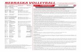 NEBRASKA VOLLEYBALL · Page 1 FIVE-TIME NATIONAL CHAMPIONS: 1995, 2000, 2006, 2015, 2017 Huskers Finish Home Swing Against Indiana on “Pink Night” • The No. 5 Nebraska volleyball